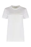 Max Mara Crew Neck Cotton T-shirt By Mango In White