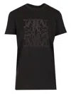 Max Mara Embellished Round Neck Top With Graphic Detail In Black