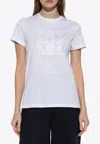 Max Mara Short Sleeve Crew Neck Top In Multi