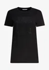 Max Mara Short Sleeve Crew Neck T-shirt With Straight Hem In Blue