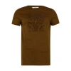 Max Mara Taverna Cotton T Shirt With Frontal Embroidery In Green