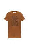 Max Mara Taverna Cotton T-shirt In Beige