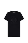 Max Mara Embellished Round Neck Top With Graphic Detail In Black