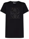 Max Mara Embellished Round Neck Top With Graphic Detail In Black