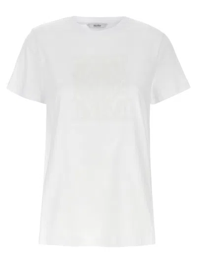 Max Mara T-shirt With Logo Patch In Multi