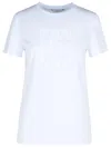 Max Mara Short Sleeve Crew Neck Top In White