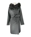 Max Mara Long-sleeved Hooded Coat In Black