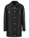 Max Mara Long-sleeved Leather Jacket