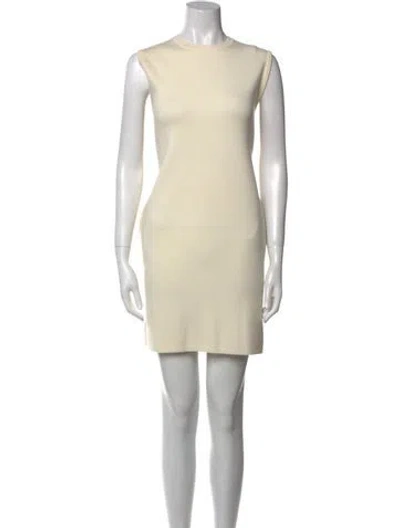 Pre-owned Max Mara Giro Mini Dress In Neutral