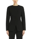 Max Mara Girone Collarless Jersey Jacket In Black