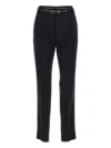Max Mara Dark Blue Straight Pant In Black