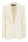 Max Mara Giselle - Wool Gabardine Blazer In White
