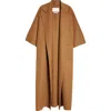 Max Mara Oversized Cape Coat Short Sleeves In Tobacco