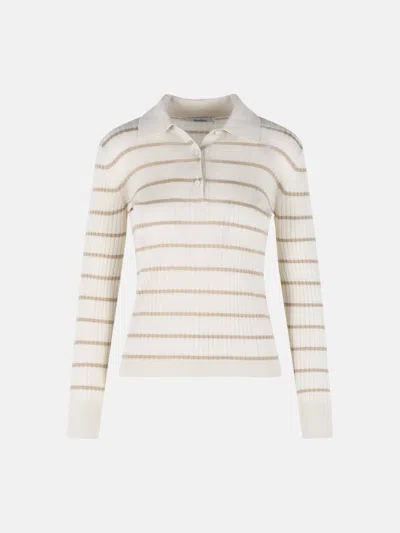 Max Mara 'gitano' Ivory Cashmere And Silk Sweater In White