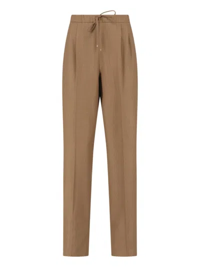MAX MARA MAX MARA "GITTI" CASHMERE TROUSERS BEIGE
