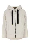 Max Mara The Cube Daria Zip-up Hooded Jacket In White
