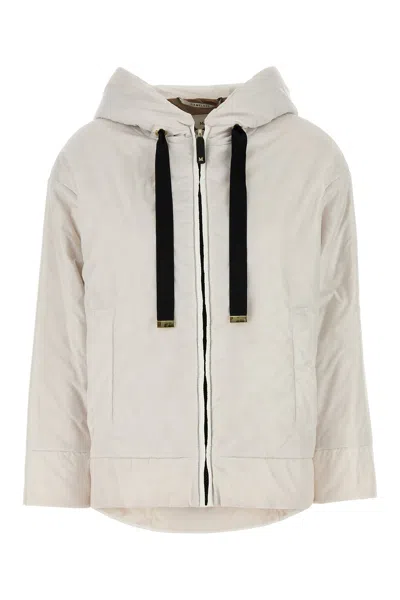 MAX MARA GIUBBINO IMBOTTITO DARIA IN POLIESTERE GESSO  DONNA