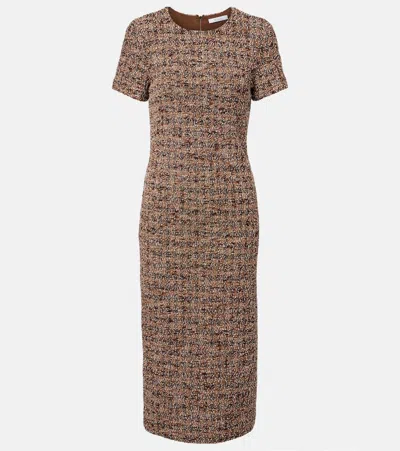 MAX MARA GIUGNO COTTON AND WOOL-BLEND MIDI DRESS