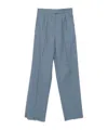 Max Mara Perfect High Waist Wide Leg Trousers In Blue