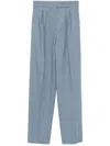 Max Mara Perfect High Waist Wide Leg Trousers In Blue