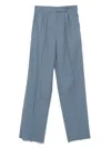 Max Mara Perfect High Waist Wide Leg Trousers In Blue
