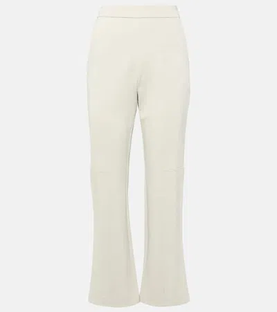 Max Mara Glasgow Jersey Straight Pants In Grey