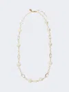 Max Mara Glass Bead Necklace In Gold