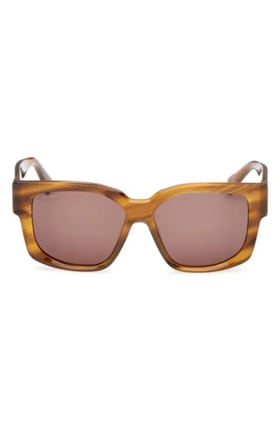 Max Mara Glimpse 54mm Round Sunglasses