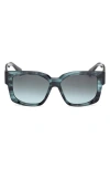 Max Mara Glimpse 54mm Round Sunglasses
