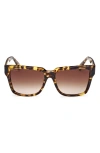 Max Mara Glimpse2 57mm Gradient Polarized Square Sunglasses