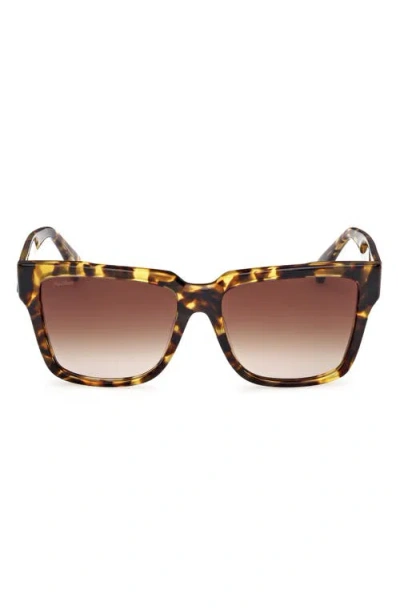 Max Mara Glimpse2 57mm Gradient Polarized Square Sunglasses
