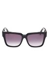 Max Mara Glimpse2 57mm Gradient Polarized Square Sunglasses