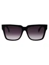 Max Mara Glimpse2 Sunglasses In 01b Nero Lucido/fumo Grad