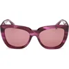 Max Mara Glimpse4 54mm Polarized Cat Eye Sunglasses In Pink