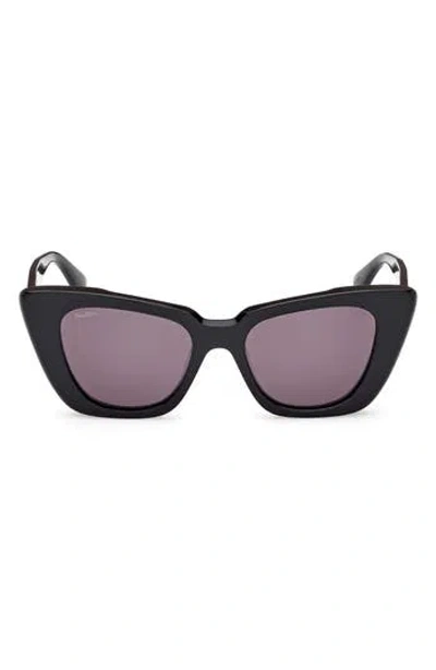 Max Mara Glimpse5 50mm Polarized Butterfly Sunglasses In Red