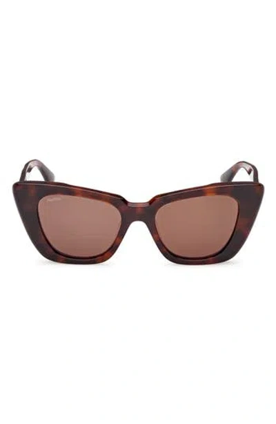 Max Mara Glimpse5 50mm Polarized Butterfly Sunglasses In Purple