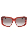 Max Mara Glimpse6 57mm Polarized Square Sunglasses