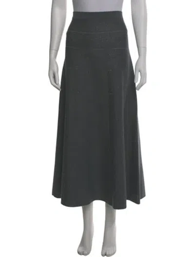 Pre-owned Max Mara Glitter Accents Midi Length Skirt In Gray