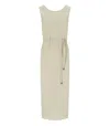 Max Mara Round Neck Sleeveless Dress In Neutrals