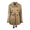 Max Mara Glossy Padded Double-breasted Trench Coat In Brown