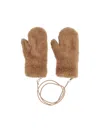 Max Mara Teddy Gloves In Brown