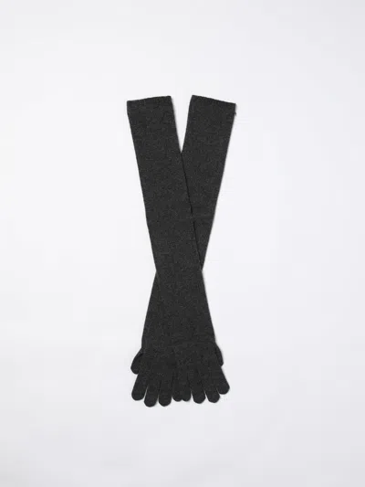 Max Mara Gloves Woman Grey Women In Gray