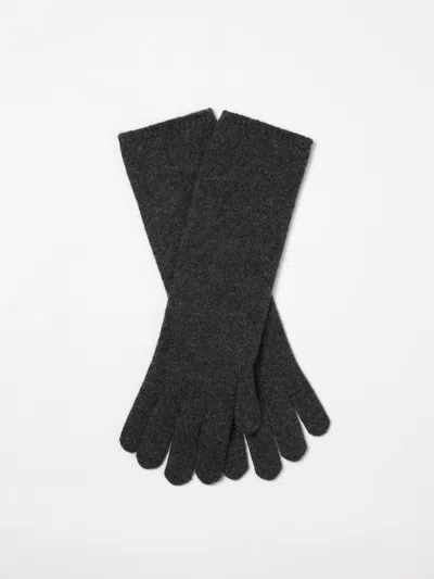 Max Mara Gloves Woman Grey Women In Gray