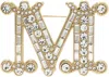 Max Mara Gold Bath2 Brooch In 001 Crystal