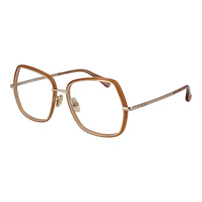 Max Mara Gold Women Optical Frames In Brown