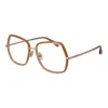Max Mara Gold Women Optical Frames In Brown