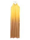 Max Mara Halter Neckline Backless Dress In Multi