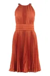 Max Mara Golena Belted Pleated Midi Dress
