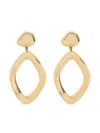 Max Mara Gommoso Oval Drop Earrings In Gold