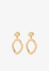 Max Mara Gommoso Oval Drop Earrings In Gold